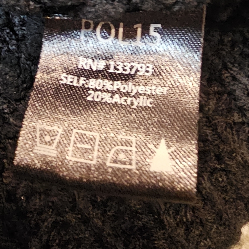 POL Black Textured Knit Hoodie Sweater Women’s Size S Cozy Boho Pullover - Picture 6 of 10